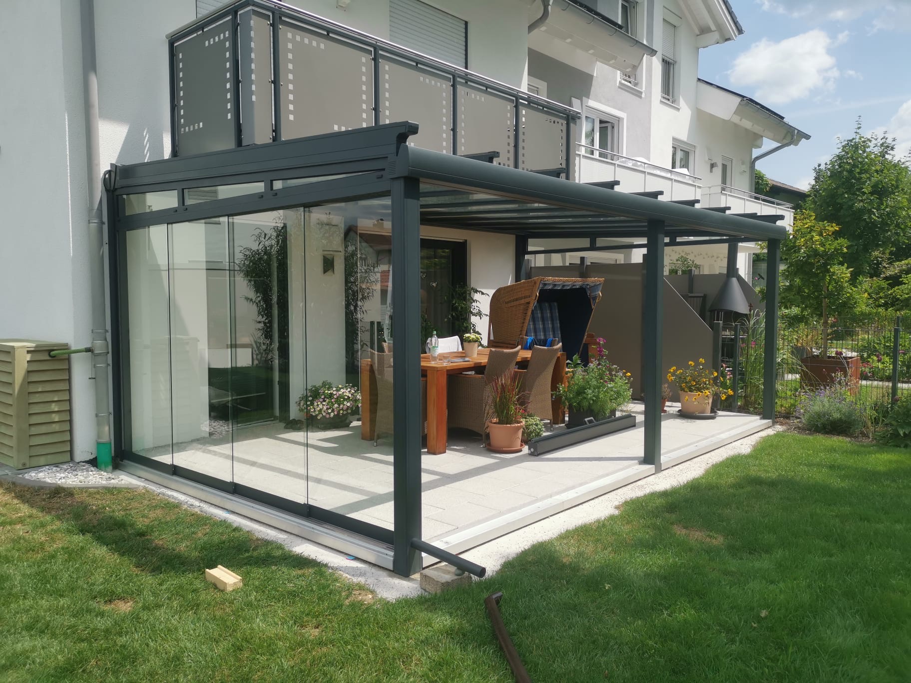 Kaltwintergarten mit Schiebeelementen – HAnRo Montageservice
